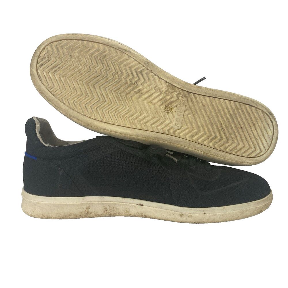 Rothy's "The RS01" Knit Sneakers - Men's Size 10 - Black - Lace-Up Low Shoes
